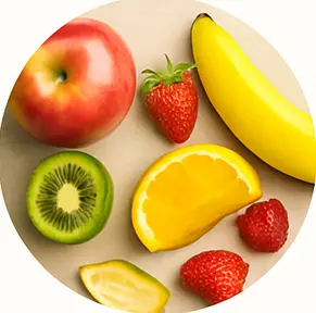 Fruity perfume note with fresh fruits – sweet and juicy fragrance family